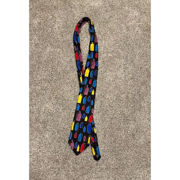 Absolut Vodka Bottles Tie 100% Silk JeSuis Mens Necktie - Picture 3 of 5